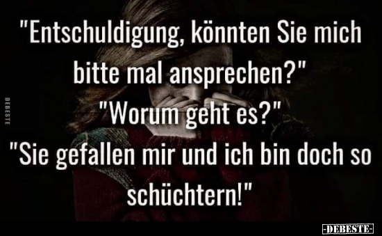 "Entschuldigung, könnten Sie mich bitte mal ansprechen?".. - Lustige Bilder | DEBESTE.de