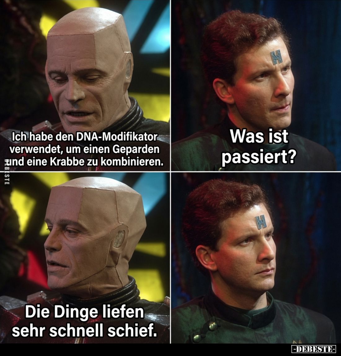 Ich habe den DNA-Modifikator verwendet, um einen Geparden und eine Krabbe zu kombinieren.

Was ist passiert?

Die Dinge l...