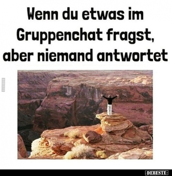 Wenn du etwas im Gruppenchat fragst.. - Lustige Bilder | DEBESTE.de