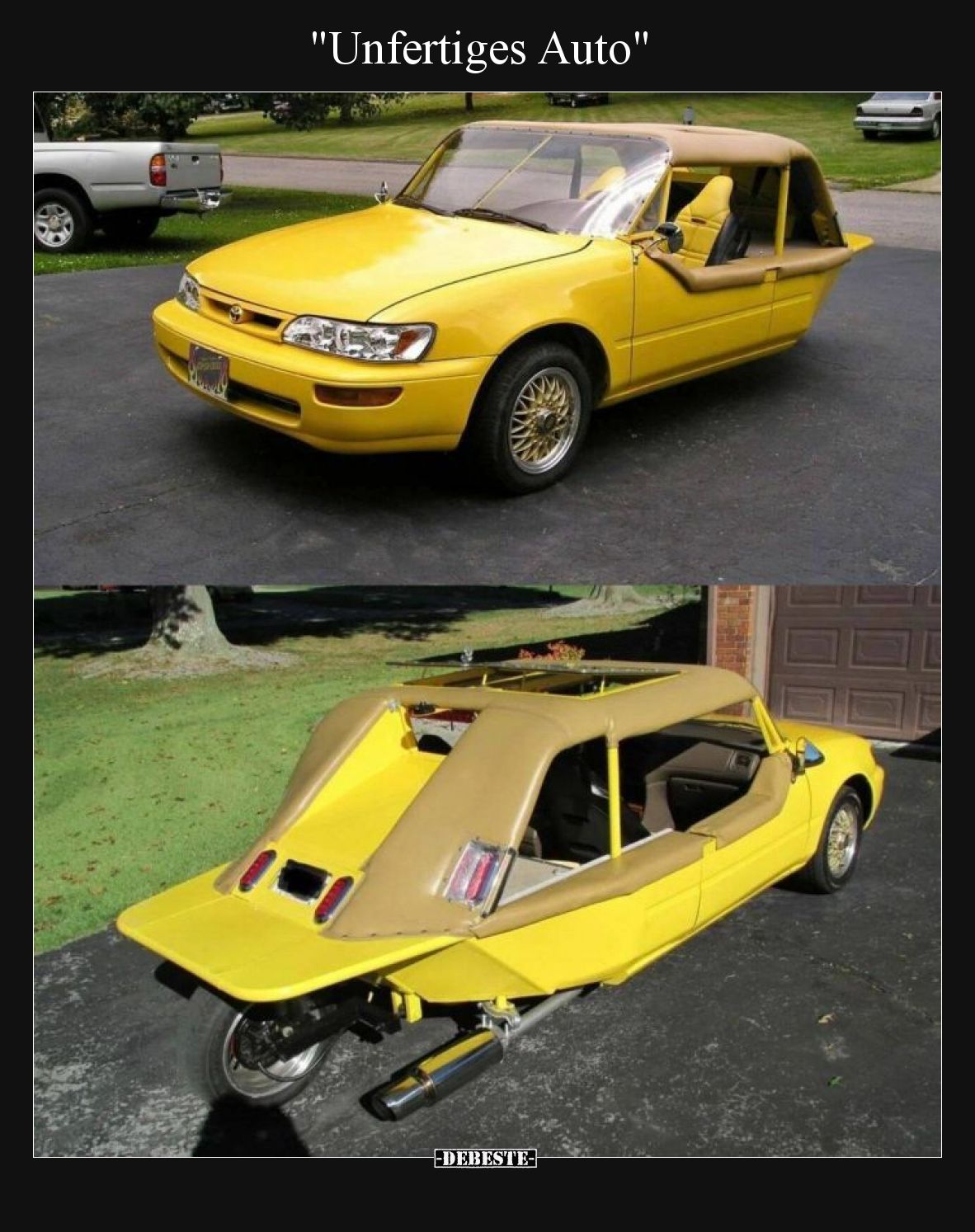 Unfertiges Auto