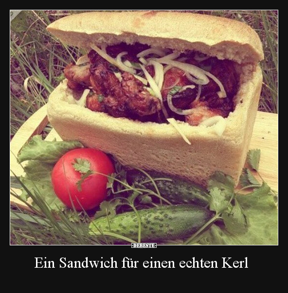 Ein Sandwich für einen echten Kerl.. - Lustige Bilder | DEBESTE.de