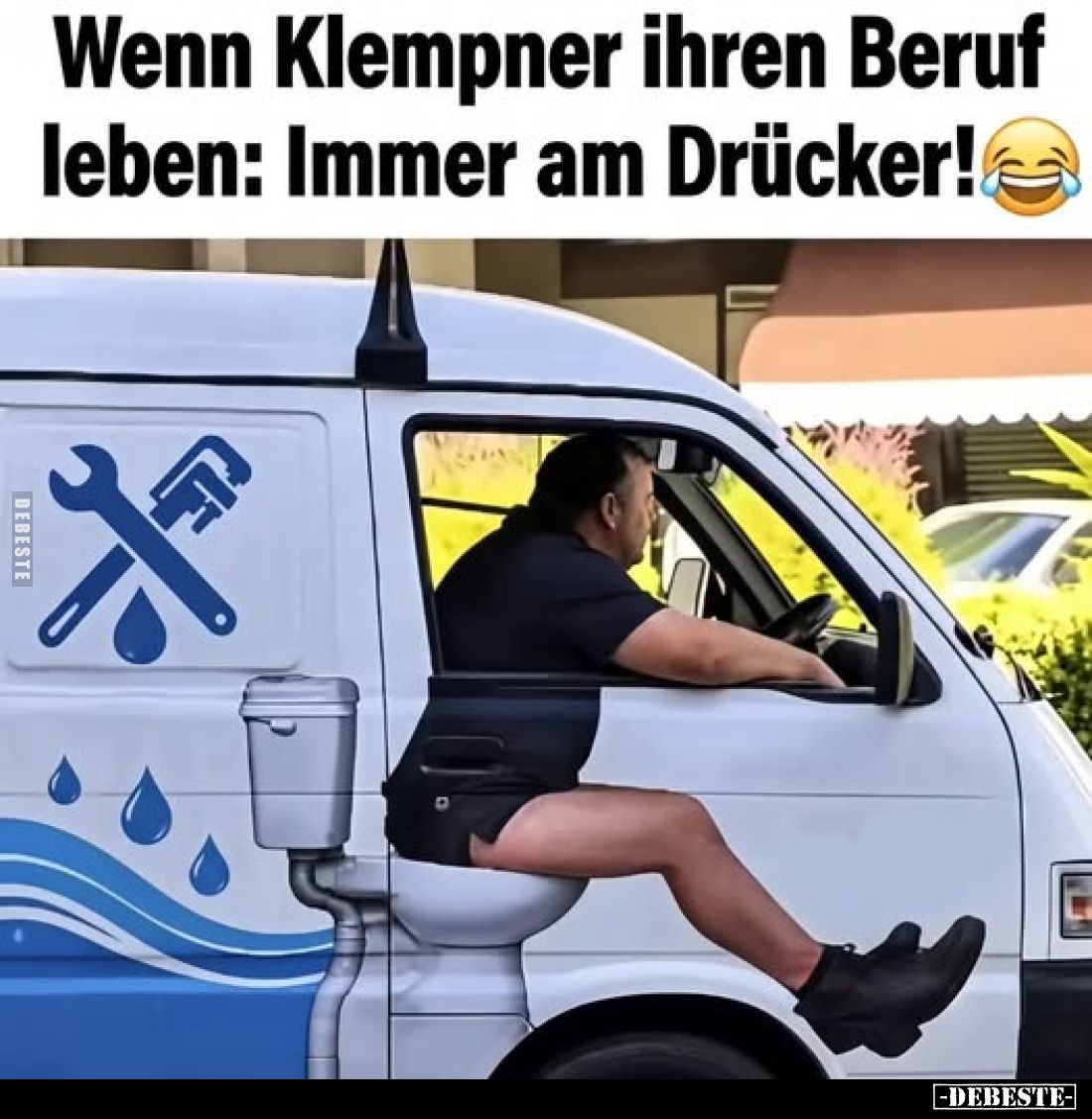 Wenn Klempner ihren Beruf leben: Immer am Drücker!