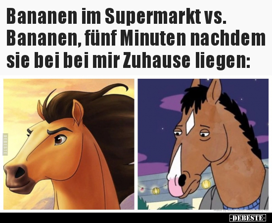 Bananen im Supermarkt vs. Bananen, fünf Minuten nachdem.. - Lustige Bilder | DEBESTE.de