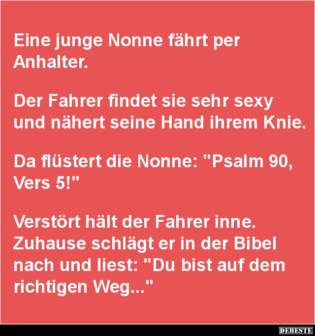 Eine junge Nonne fährt per Anhalter.. - Lustige Bilder | DEBESTE.de