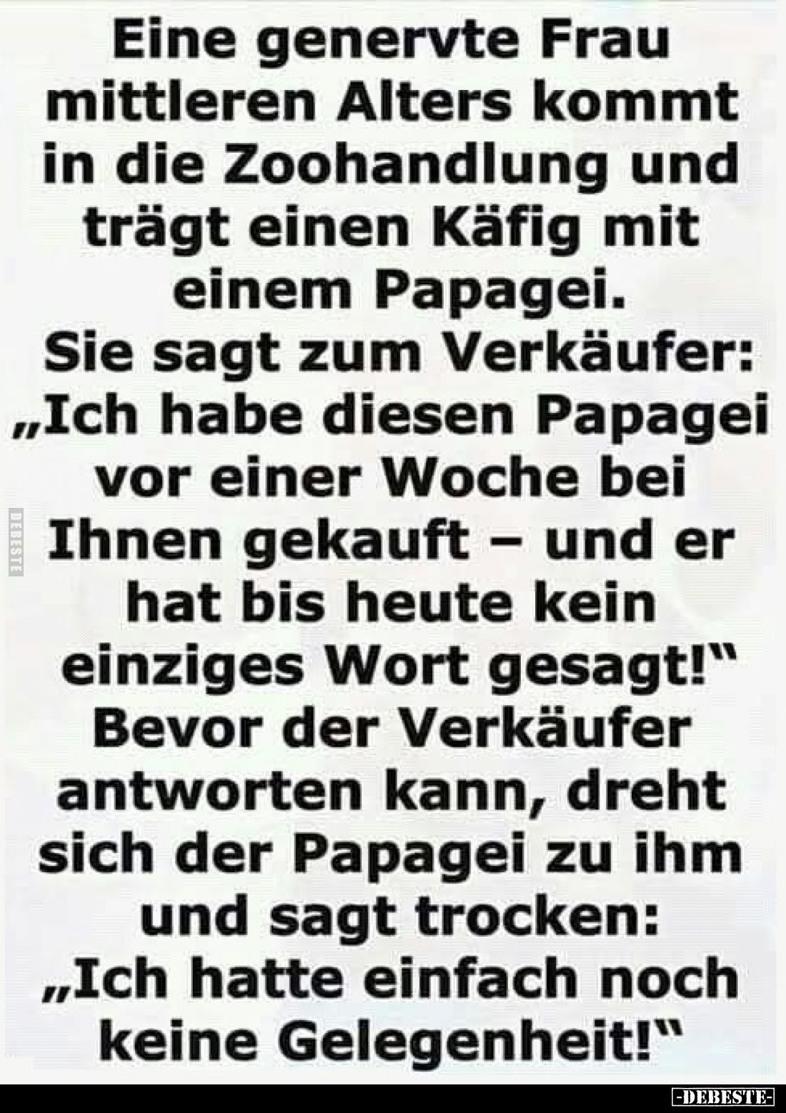 Eine genervte Frau mittleren Alters kommt in die.. - Lustige Bilder | DEBESTE.de