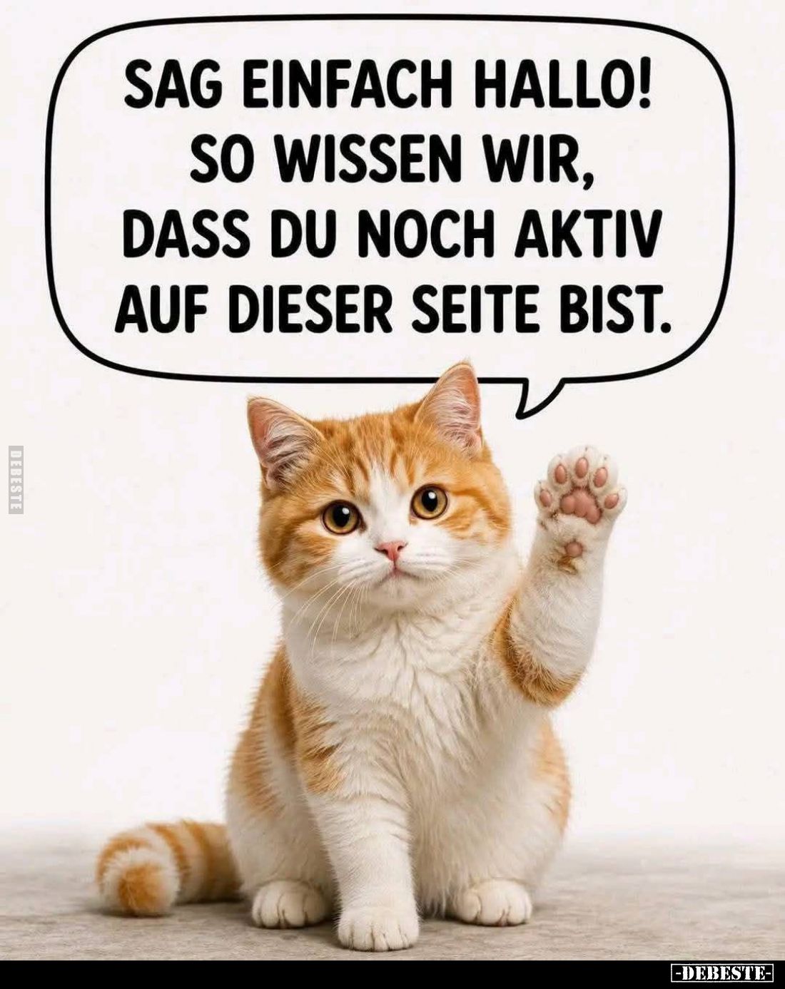 Sag einfach hallo! So wissen wir, dass du noch aktiv auf dieser Seite bist.