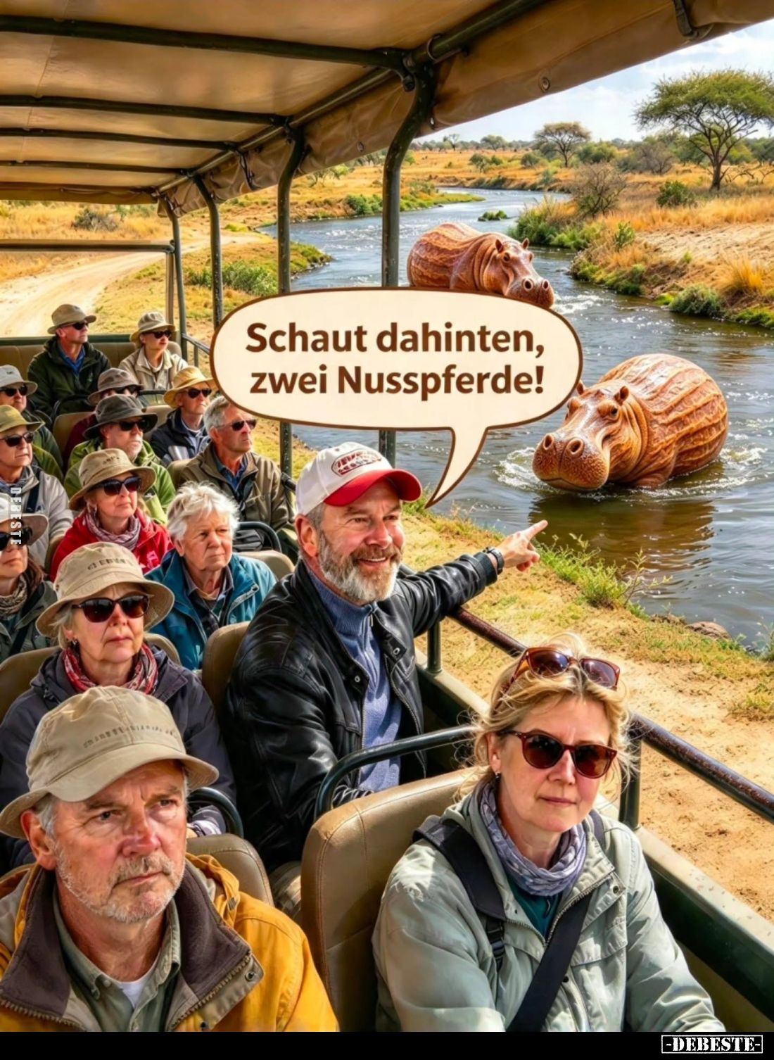 Schaut dahinten, zwei Nusspferde!.. - Lustige Bilder | DEBESTE.de