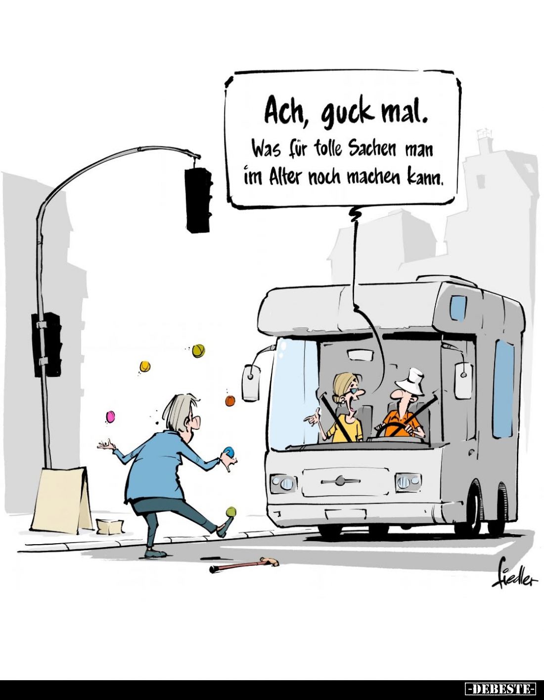Ach, guck mal. Was für tolle Sachen man im Alter noch machen kann.
