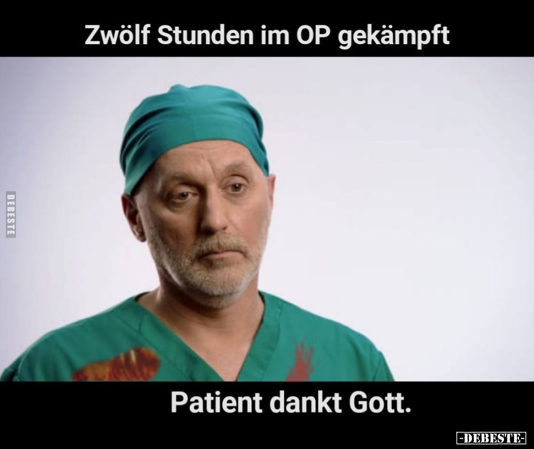 Zwölf Stunden im OP gekämpft. Patient dankt Gott.