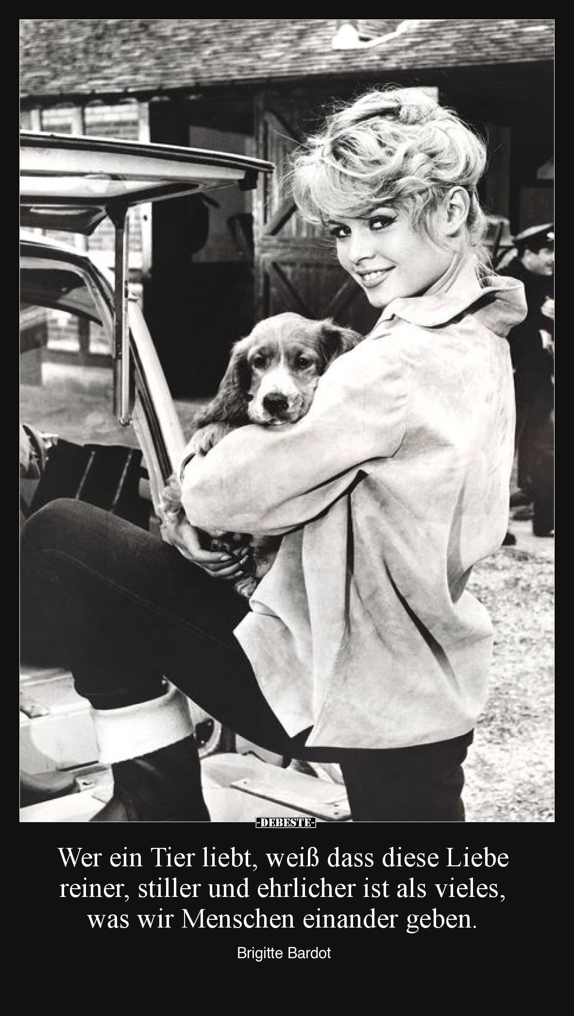 Wer ein Tier liebt, weiß dass diese Liebe reiner, stiller und ehrlicher ist als vieles, was wir Menschen einander geben.
Bri...
