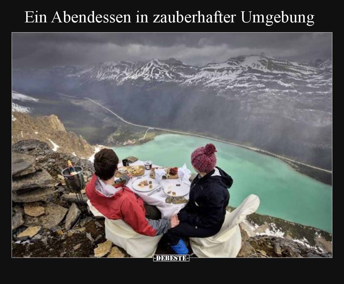 Ein Abendessen in zauberhafter Umgebung