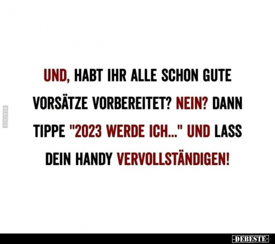 Und, habt ihr alle schon gute Vorsätze vorbereitet? Nein?.. - Lustige Bilder | DEBESTE.de