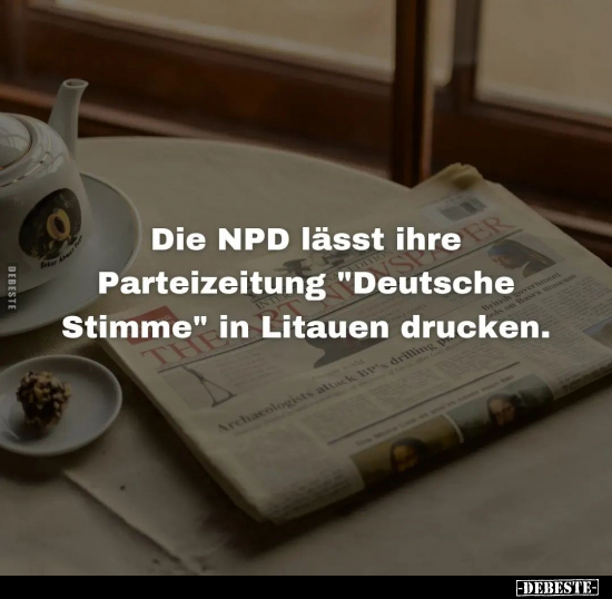 Die NPD lässt ihre Parteizeitung "Deutsche Stimme".. - Lustige Bilder | DEBESTE.de