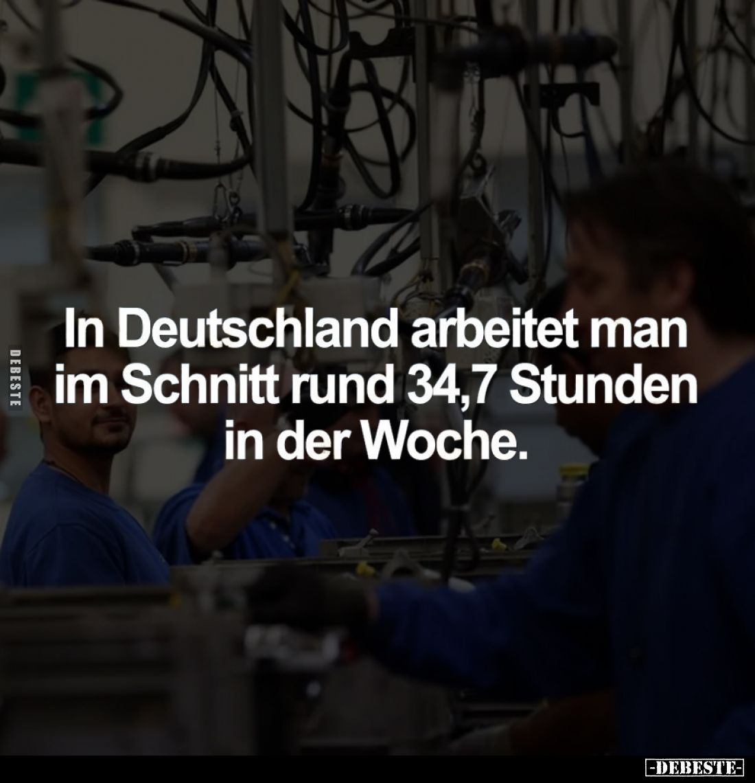 In Deutschland arbeitet man im Schnitt rund 34,7 Stunden in der Woche.