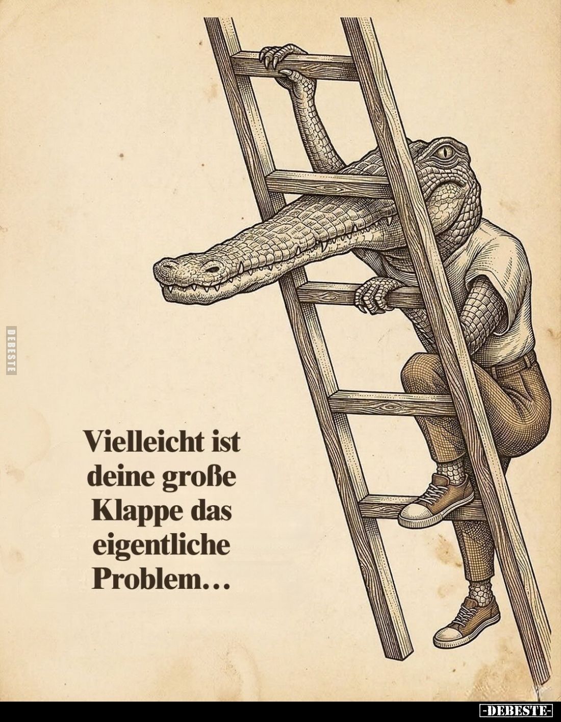 Vielleicht ist deine große Klappe das eigentliche Problem...