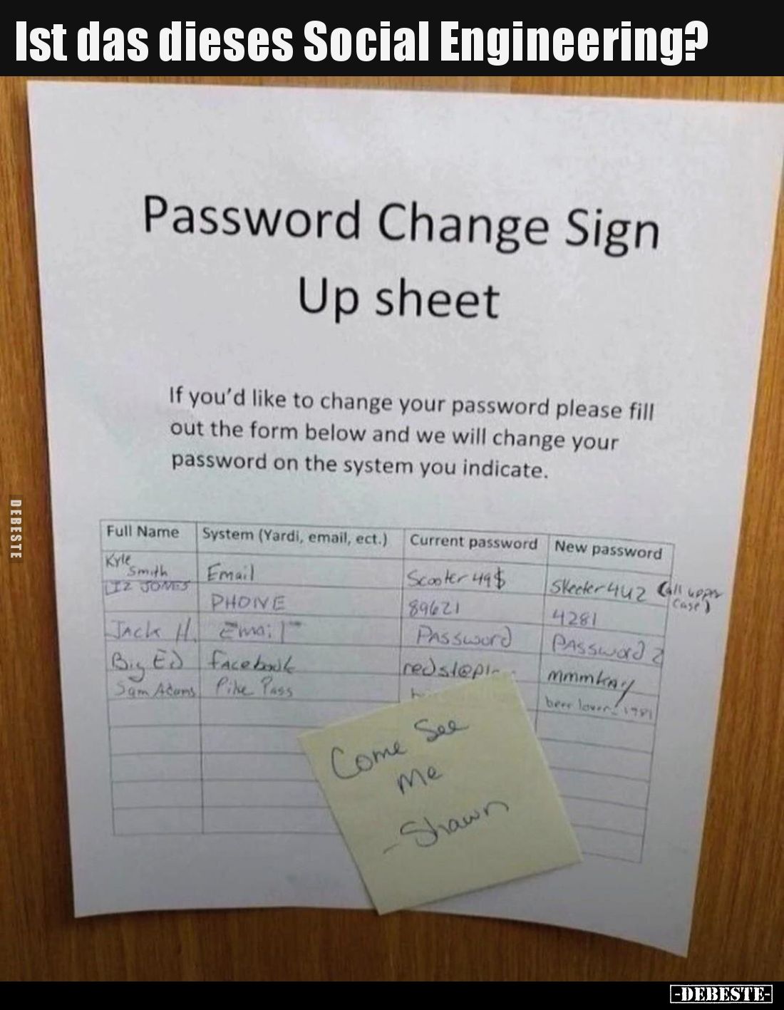 Ist das dieses Social Engineering?..