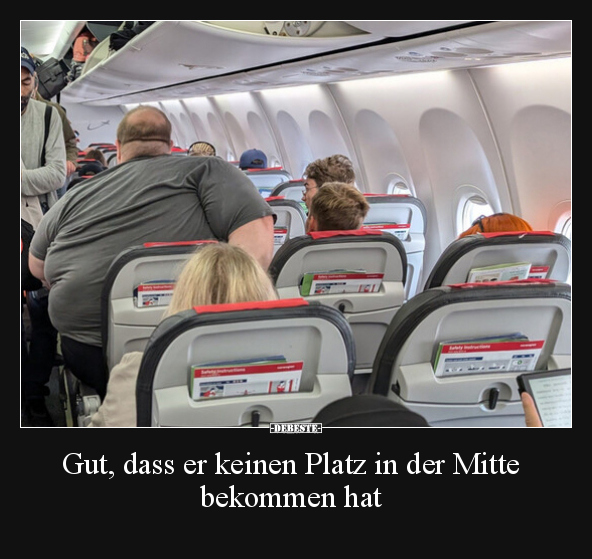 Gut, dass er keinen Platz in der Mitte bekommen hat.. - Lustige Bilder | DEBESTE.de