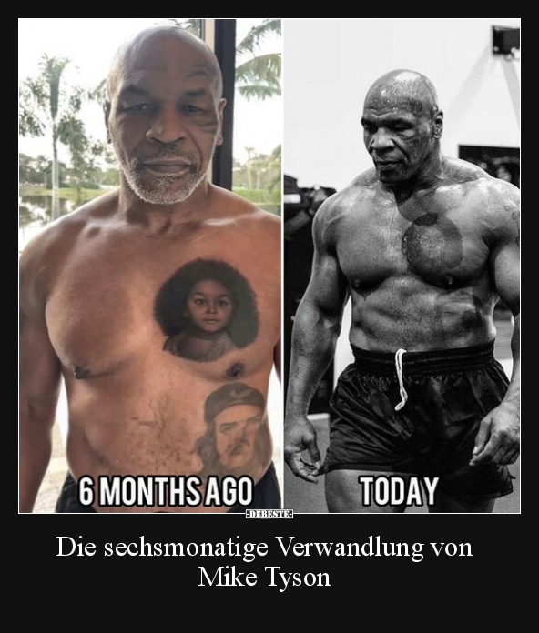 Die sechsmonatige Verwandlung von Mike Tyson.. - Lustige Bilder | DEBESTE.de