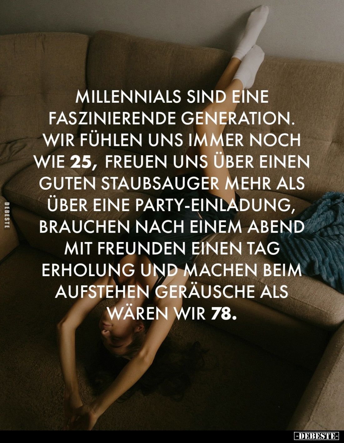 Millennials sind eine faszinierende Generation.
Wir fühlen uns immer noch wie 25, freuen uns über einen guten Staubsauger me...