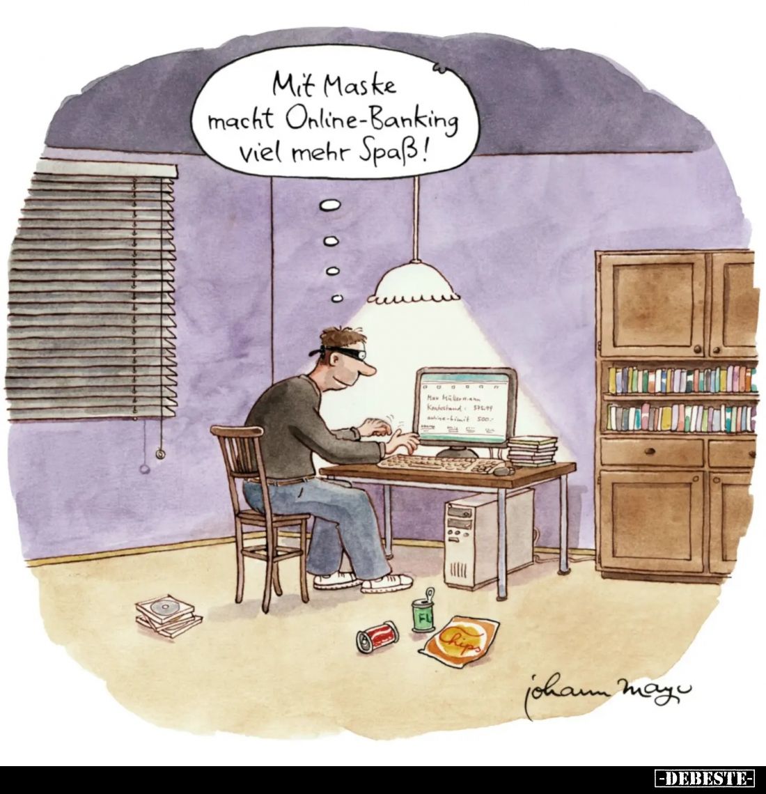 Mit Maske macht Online-Banking viel mehr Spaß!