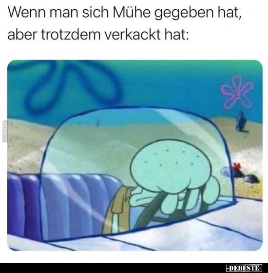 Wenn man sich Mühe gegeben hat, aber trotzdem..