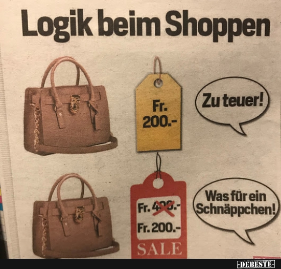 Logik beim Shoppen. - Lustige Bilder | DEBESTE.de