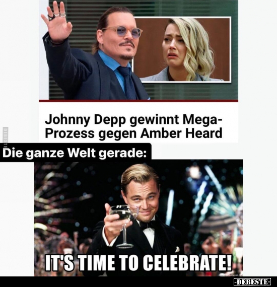 Johnny Depp gewinnt Mega-Prozess gegen Amber Heard.. - Lustige Bilder | DEBESTE.de