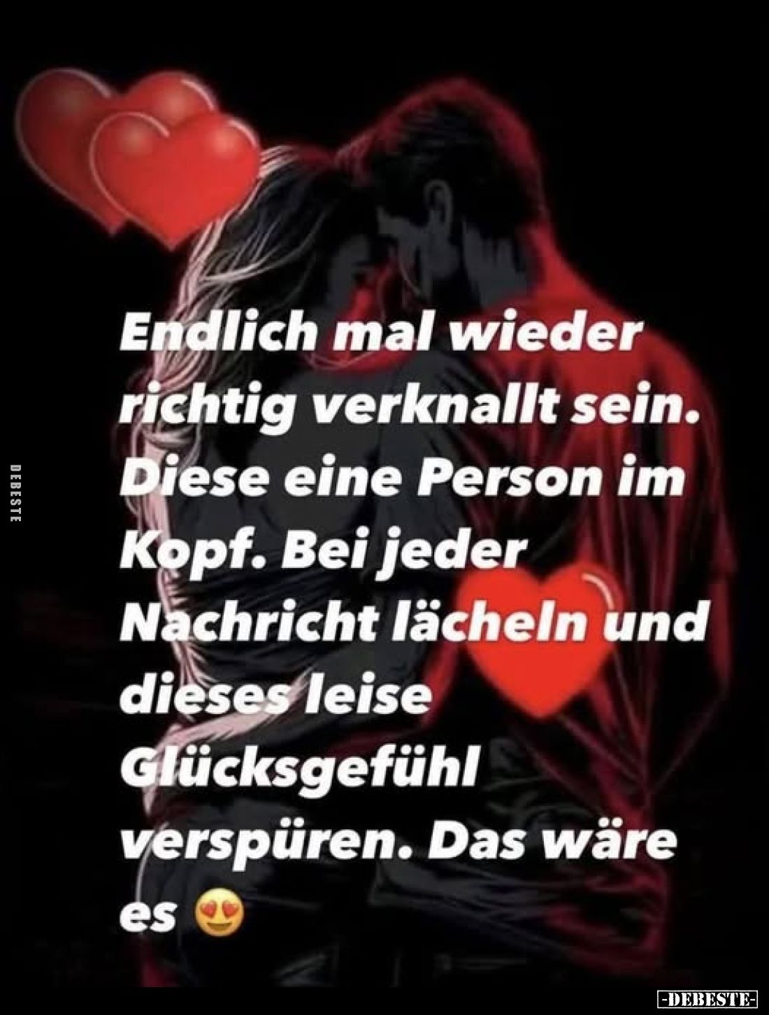Endlich mal wieder richtig verknallt sein. Diese eine Person im Kopf. Bei jeder Nachricht lächeln und dieses leise Glücksgefü...