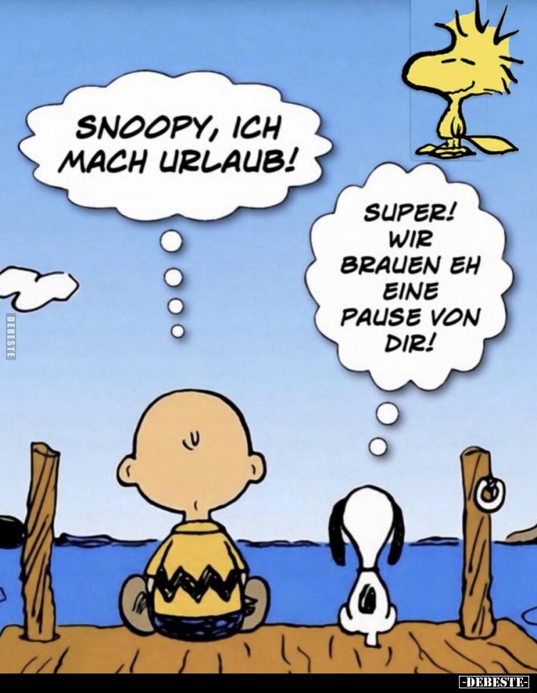 Snoopy, ich mach Urlaub! -
Super! Wir brauen eh eine Pause von dir!