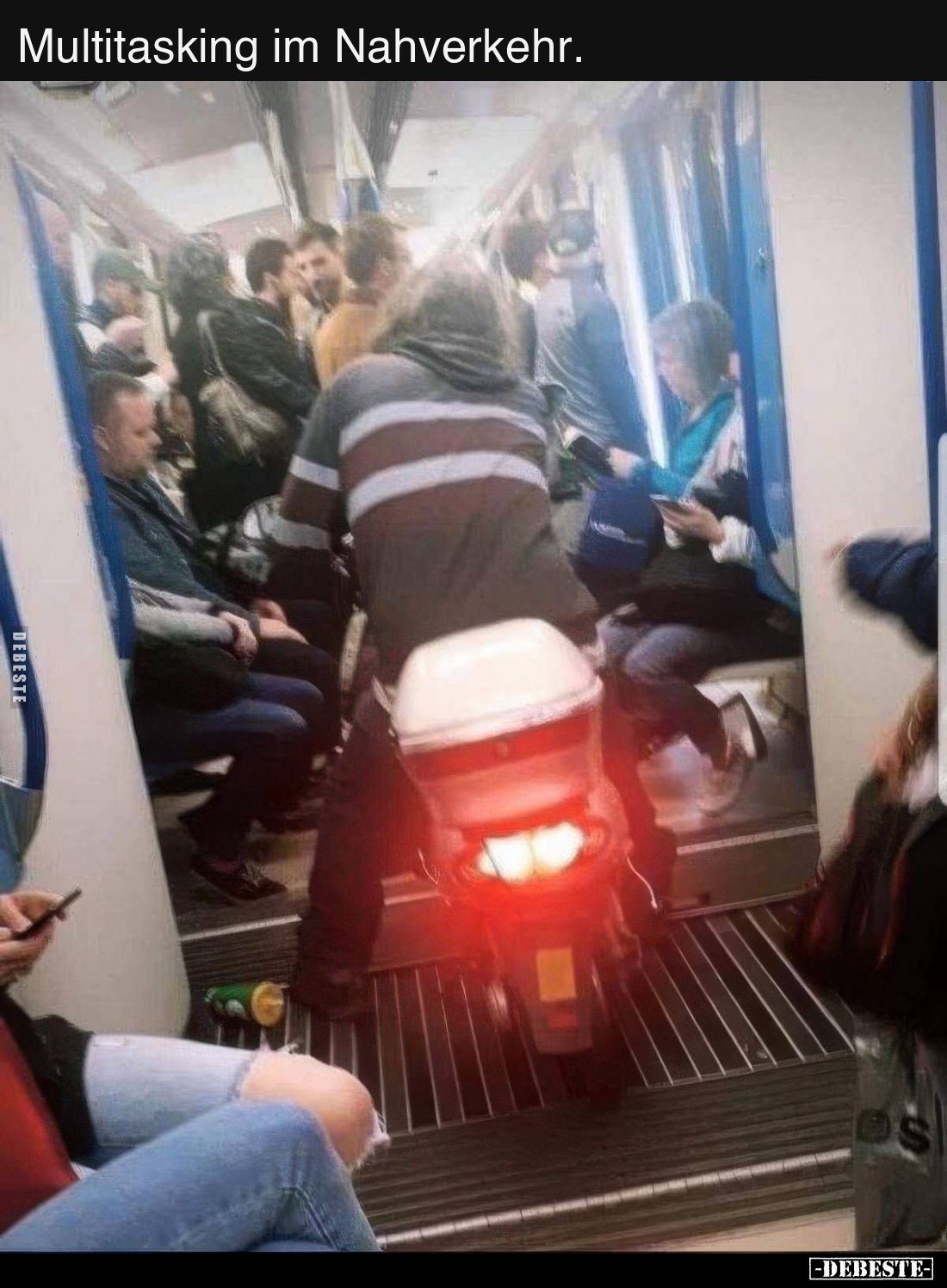 Multitasking im Nahverkehr...