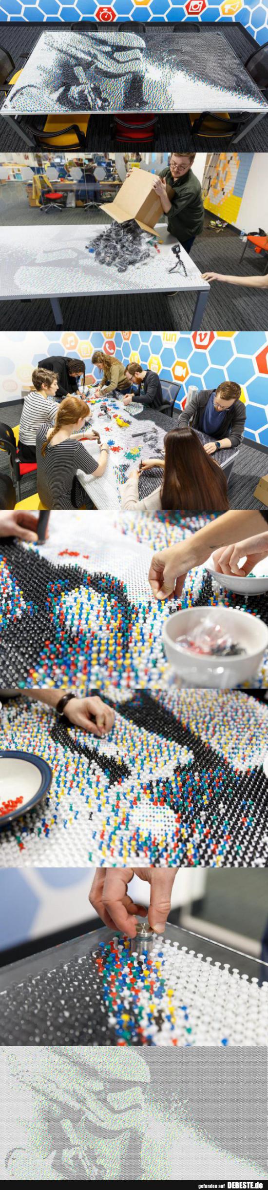 Star Wars Sturmtruppler aus über 28.000 Pinnadeln.