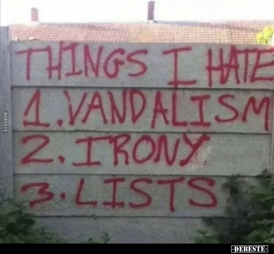 Things I hate