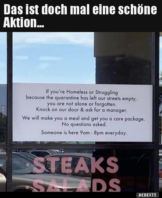 Das ist doch mal eine schöne Aktion...