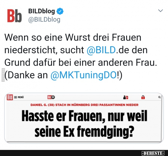 Wenn so eine Wurst drei Frauen niedersticht, sucht... - Lustige Bilder | DEBESTE.de