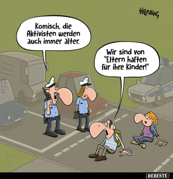 Komisch, die Aktivisten werden auch immer älter.. - Lustige Bilder | DEBESTE.de
