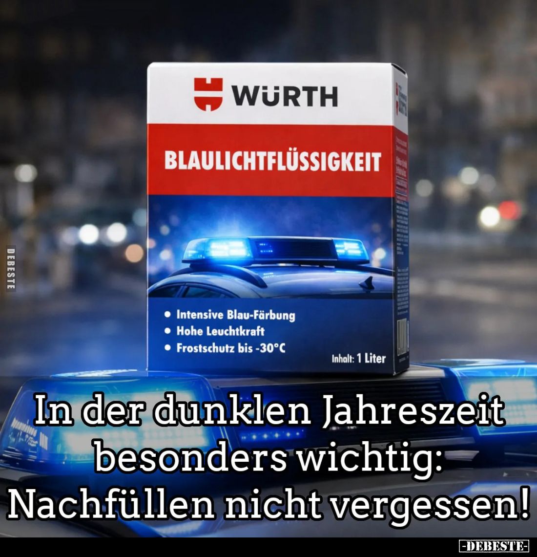 In der dunklen Jahreszeit besonders wichtig: Nachfüllen nicht vergessen!