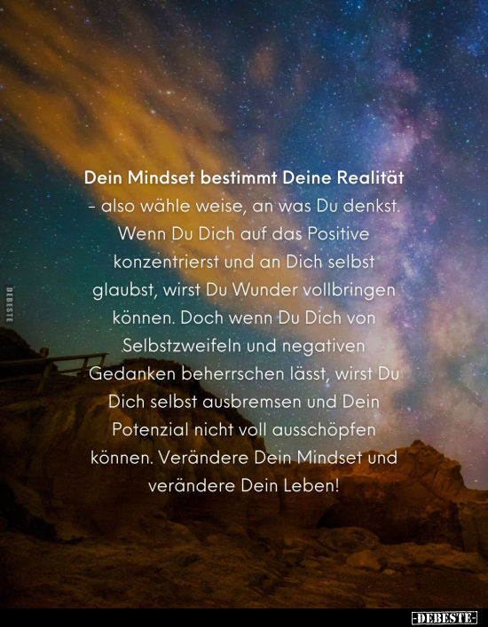 Dein Mindset bestimmt Deine Realität.. - Lustige Bilder | DEBESTE.de