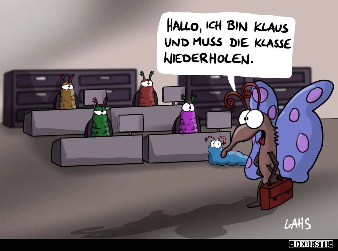 Hallo, ich bin Klaus und muss die Klasse wiederholen.