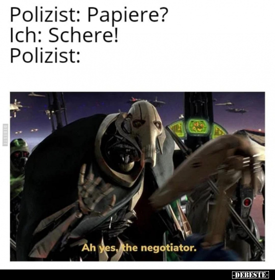 Polizist: Papiere? Ich: Schere! Polizist.. - Lustige Bilder | DEBESTE.de