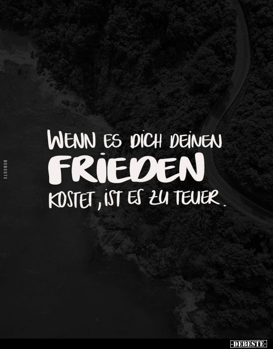 Wenn es dich deinen Frieden kostet, ist es.. - Lustige Bilder | DEBESTE.de