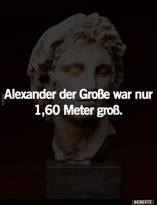 Alexander der Große war nur 1,60 Meter groß... - Lustige Bilder | DEBESTE.de