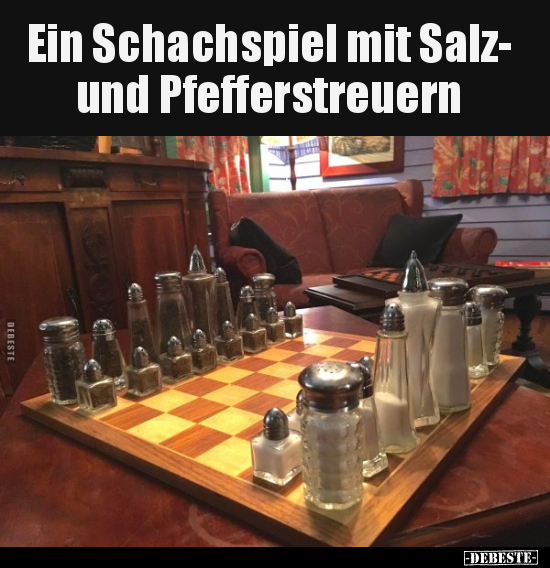 Ein Schachspiel mit Salz- und Pfefferstreuern.. - Lustige Bilder | DEBESTE.de