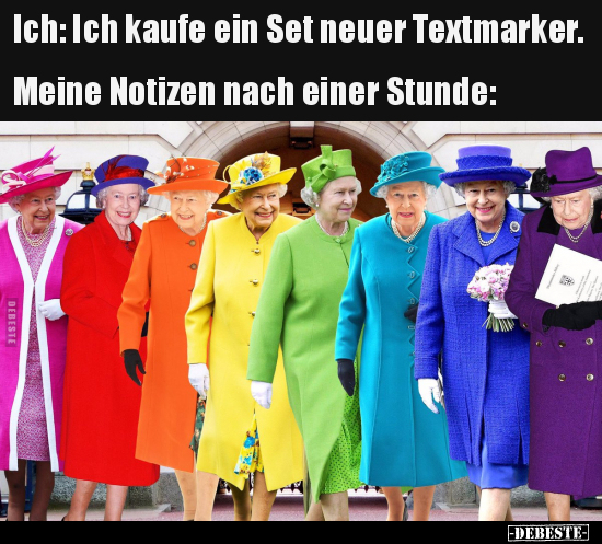 Ich: Ich kaufe ein Set neuer Textmarker... - Lustige Bilder | DEBESTE.de