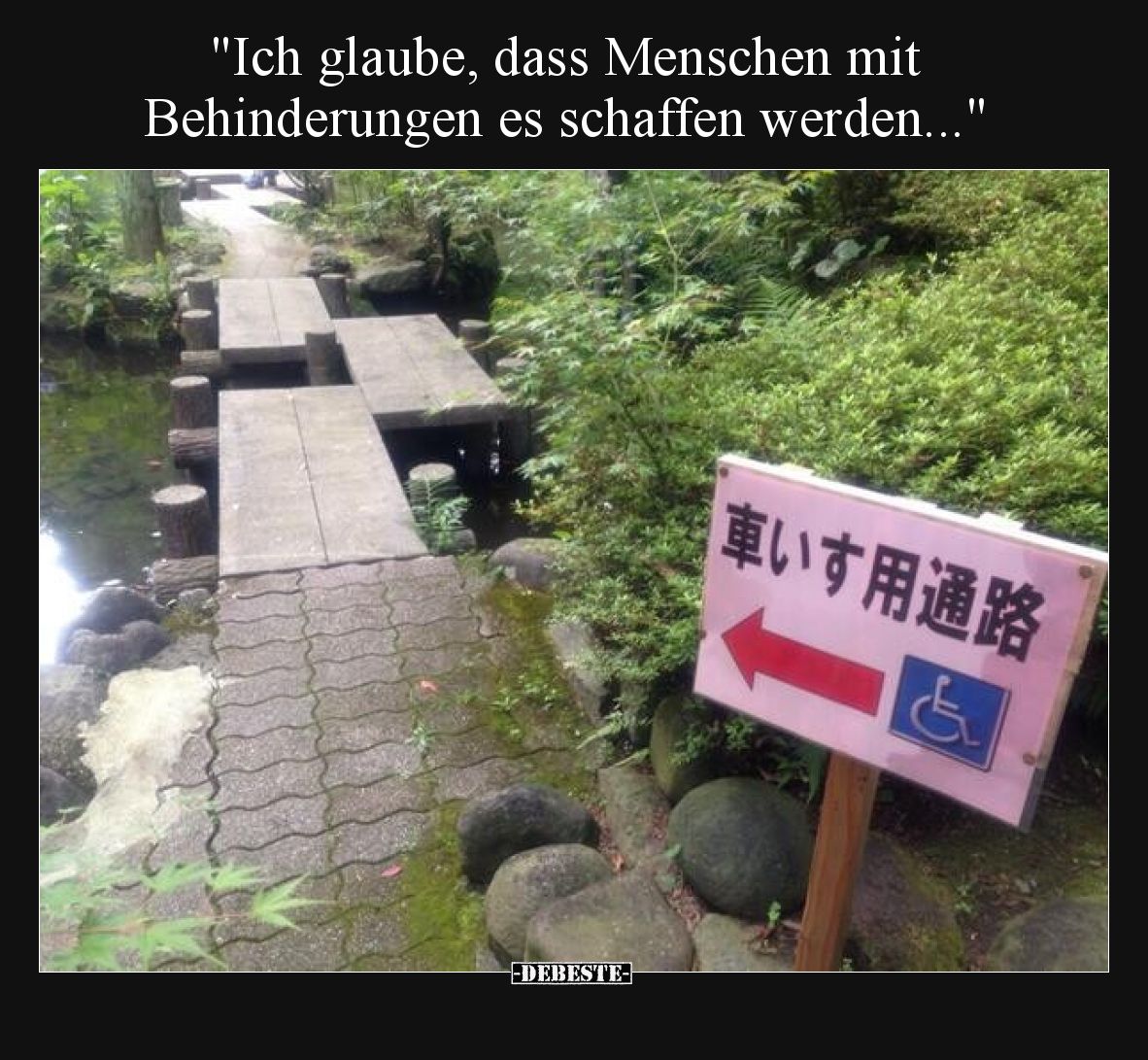 Ich glaube, dass Menschen mit Behinderungen es schaffen werden.