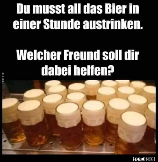 Du musst all das Bier in einer Stunde austrinken... - Lustige Bilder | DEBESTE.de