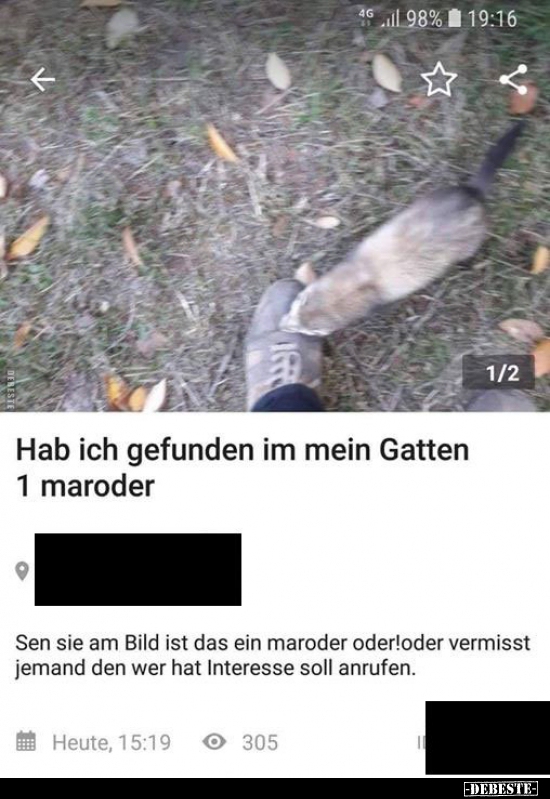 Hab ich gefunden im mein Gatten 1 maroder..