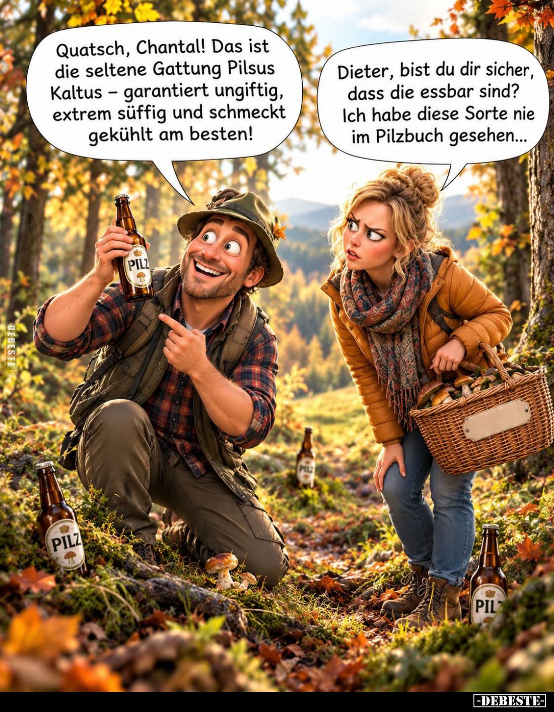 Quatsch, Chantal! Das ist die seltene Gattung Pilsus Kaltus garantiert ungiftig, extrem süffig und schmeckt gekühlt am besten...
