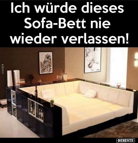 Ich würde dieses Sofa-Bett nie wieder verlassen!.. - Lustige Bilder | DEBESTE.de