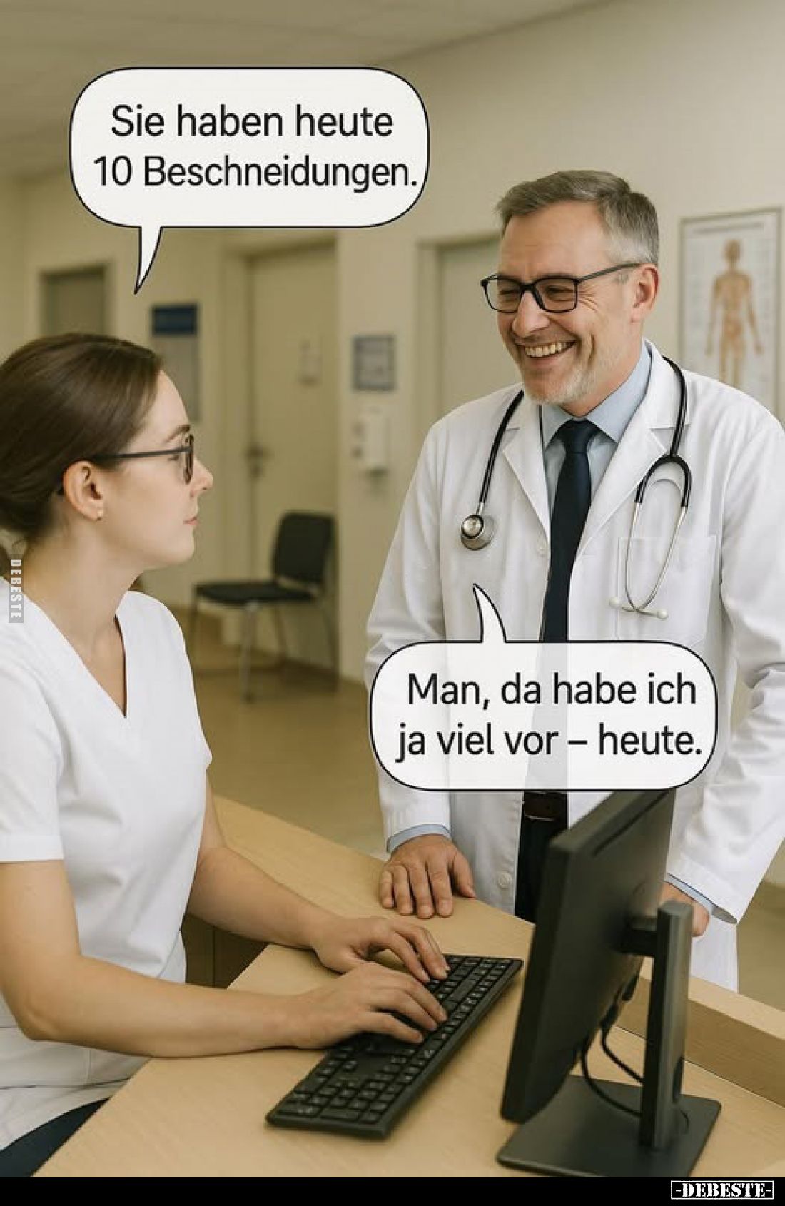 Sie haben heute 10 Beschneidungen.
-
Man, da habe ich ja viel vor - heute.