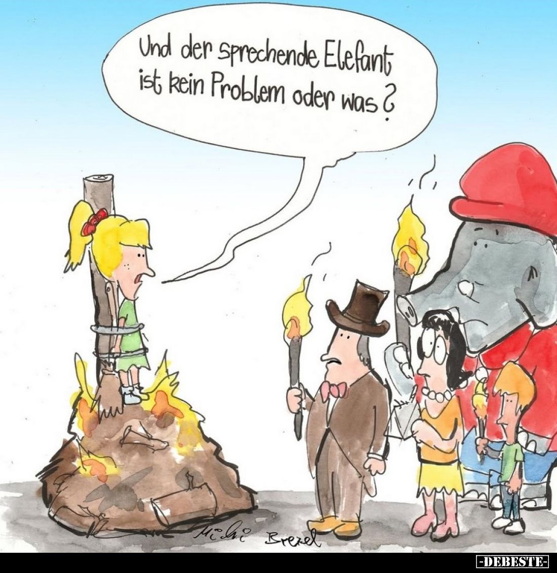Und der sprechende Elefant ist kein Problem oder was?